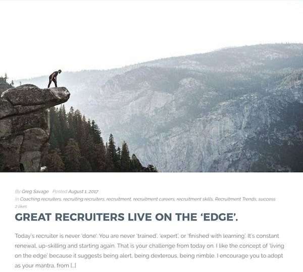 Recruitment Blogs - Greg Savage