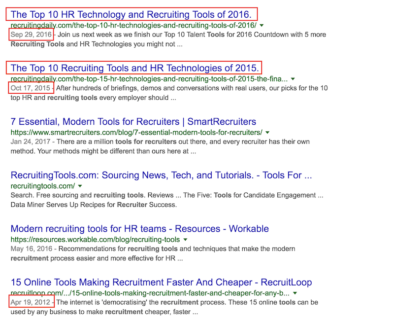 Tools For Recruiters Search Results